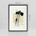 Plakat w ramie 50x70 - Rozkwitające w konturach - irys, kwiaty - rama czarna