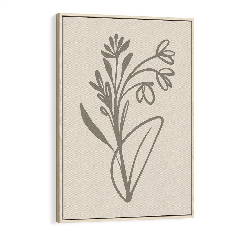 Obraz w ramie 70x100 - Kwiatowe Spektrum - nowoczesny plakat, subtelna sztuka - rama drewno