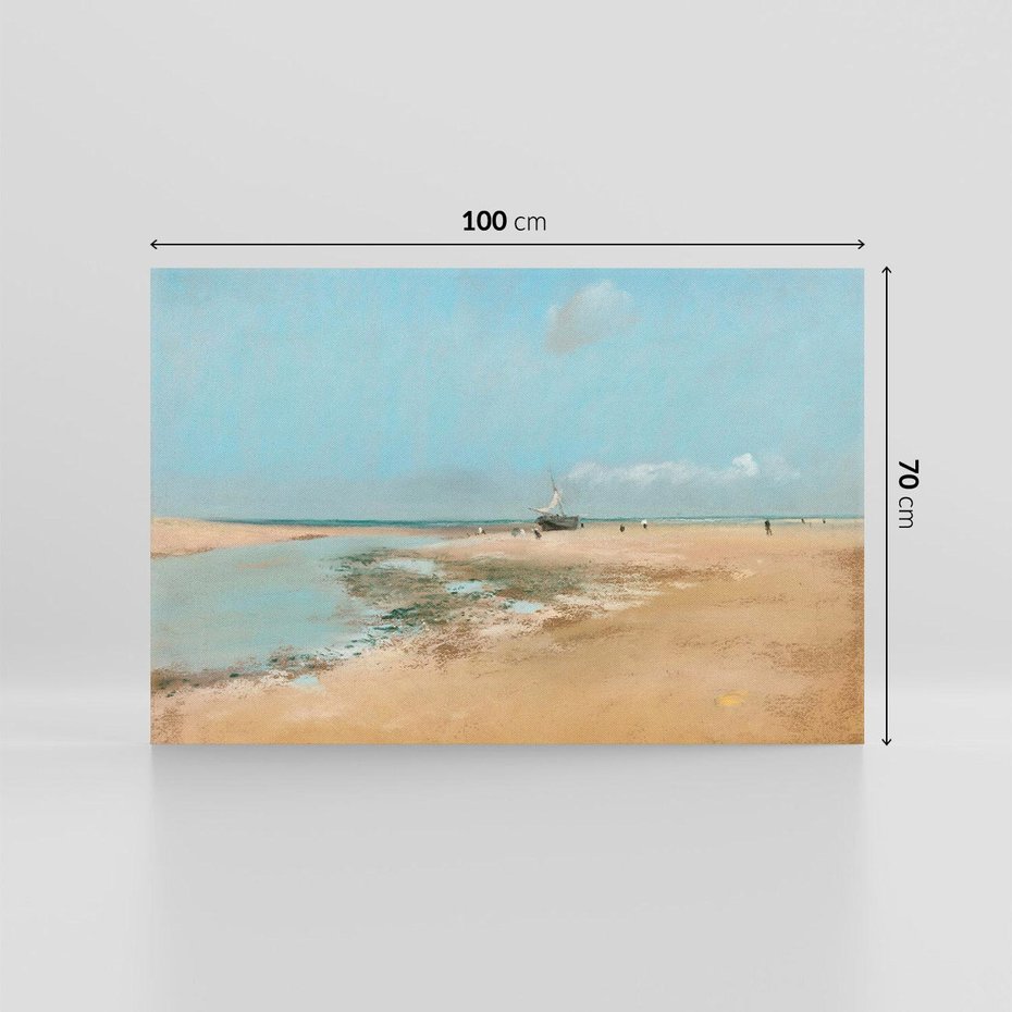 Obraz na płótnie 100x70 - Beach at Low Tide (Mouth of the River) (1869), Edgar Degas - Reprodukcja - reprodukcja, obraz na płótnie