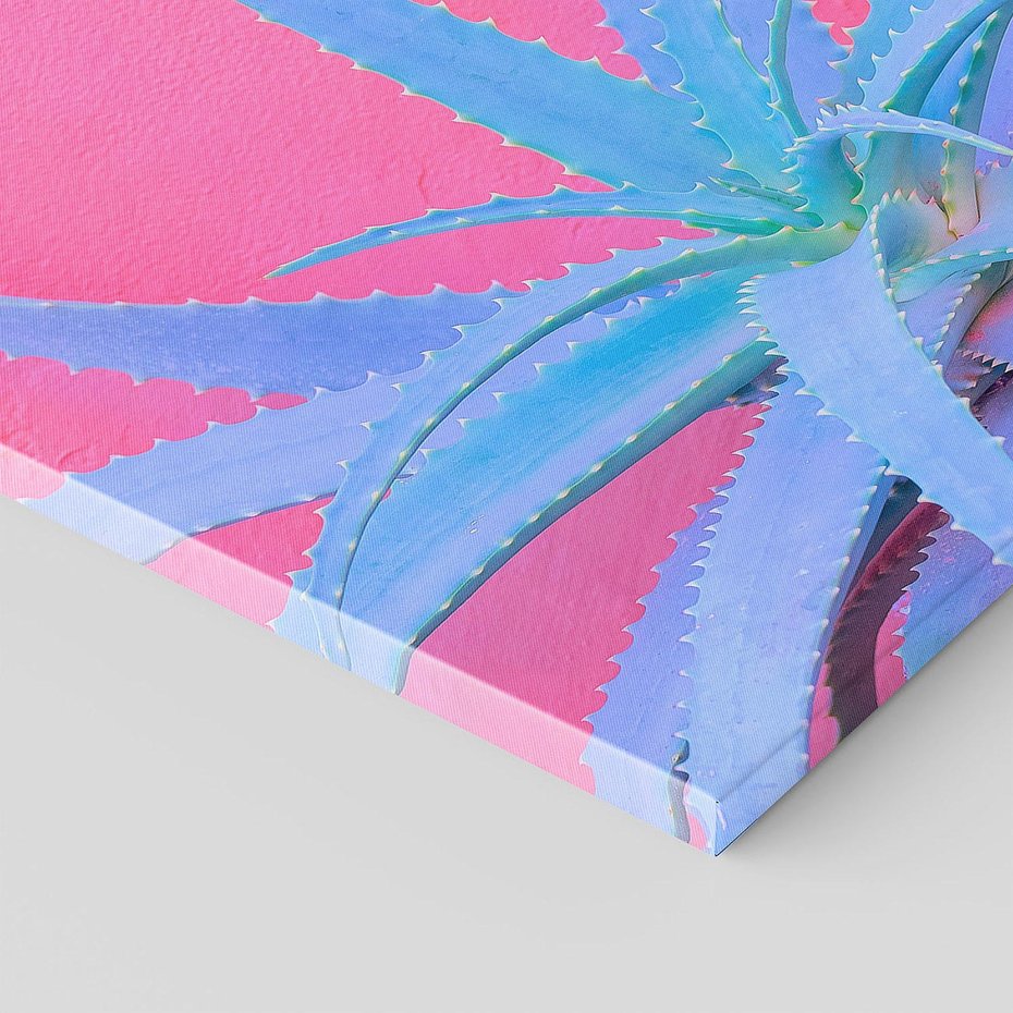 Obraz na płótnie 80x80 - Piękno Pustyni - kaktusy, liście