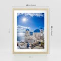 Plakat w ramie 40x50 - Uroki Santorini we Włoszech - Santorini, Włochy - rama drewno