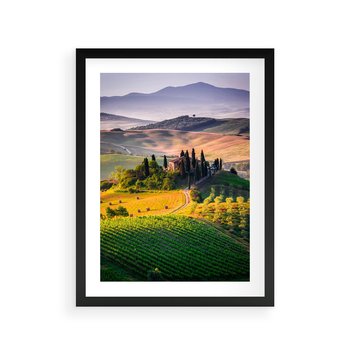 Plakat w ramie 30x40 - Pejzaż w perspektywie - pejzaż, perspektywa - rama czarna