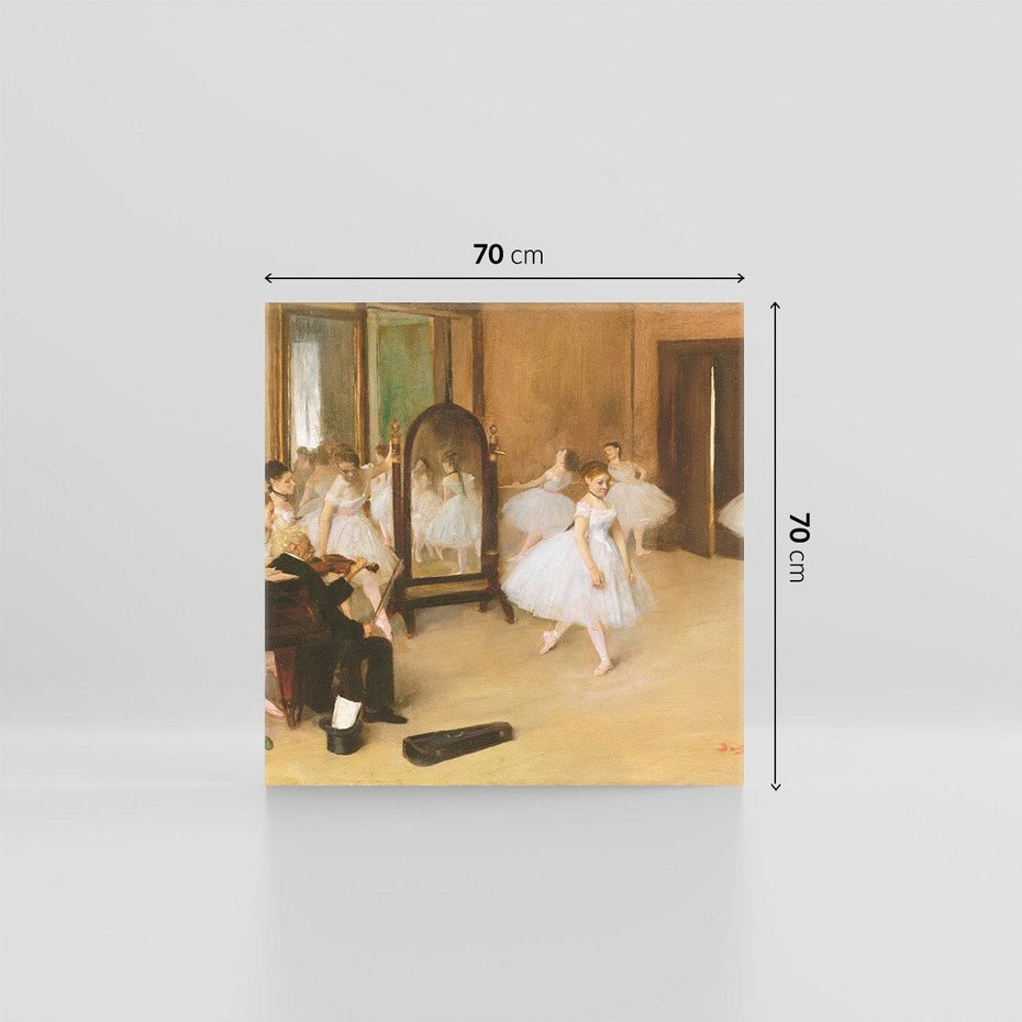 Obraz na płótnie 70x70 - The Dancing Class (1870), Edgar Degas - Reprodukcja - reprodukcja, obraz na płótnie