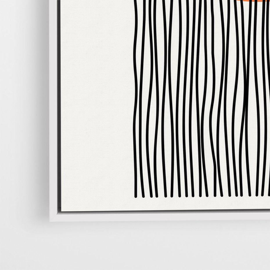 Obraz w ramie 50x70 - Echa Wyobraźni - koło, boho styl - rama biała