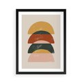 Plakat w ramie 50x70 - Energetyczne Wzory - nowoczesny plakat, abstrakcyjne kształty - rama czarna
