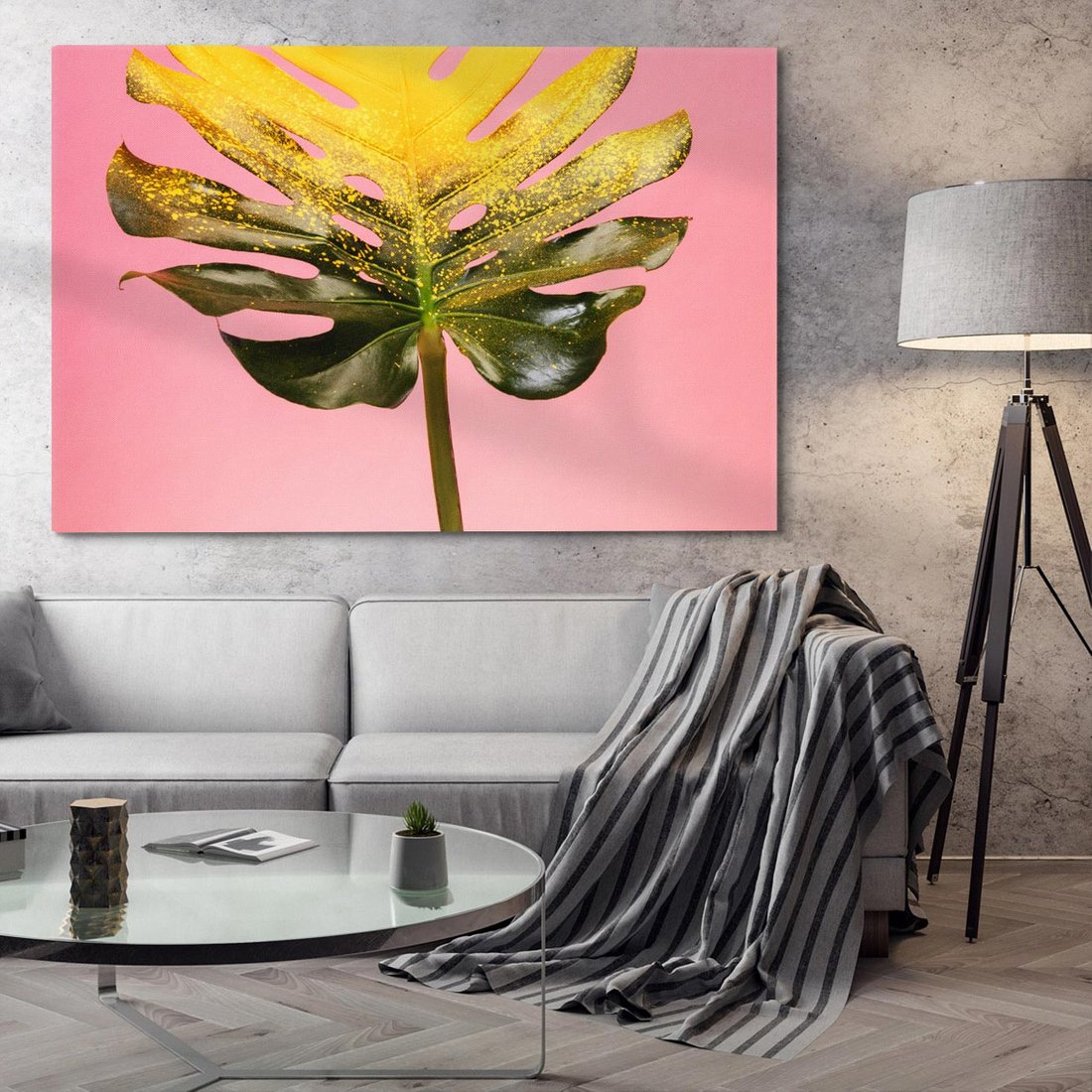 Obraz na płótnie 120x80 - Majestatyczna monstera - monstera, liść