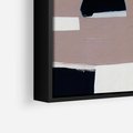 Obraz w ramie 50x50 - Wyrażona cisza abstrakcji - abstrakcyjne, nieregularne kształty - rama czarna