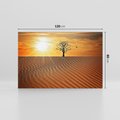 Obraz na płótnie 120x80 - Pustynia - Drzewo i słońce - pustynia, drzewo
