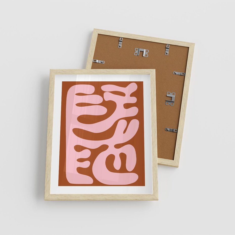 Plakat w ramie 40x50 - Migotliwe Boho Marzenia - abstrakcyjny obraz, plakat - rama drewno