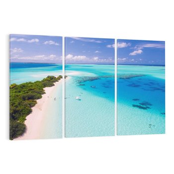 Obraz na płótnie 120x80 - Tropikalna wyspa nad oceanem - tropikalna, wyspa