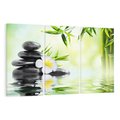 Obraz na płótnie 120x80 - SPA: Relaksująca woda i kamienie - SPA, woda