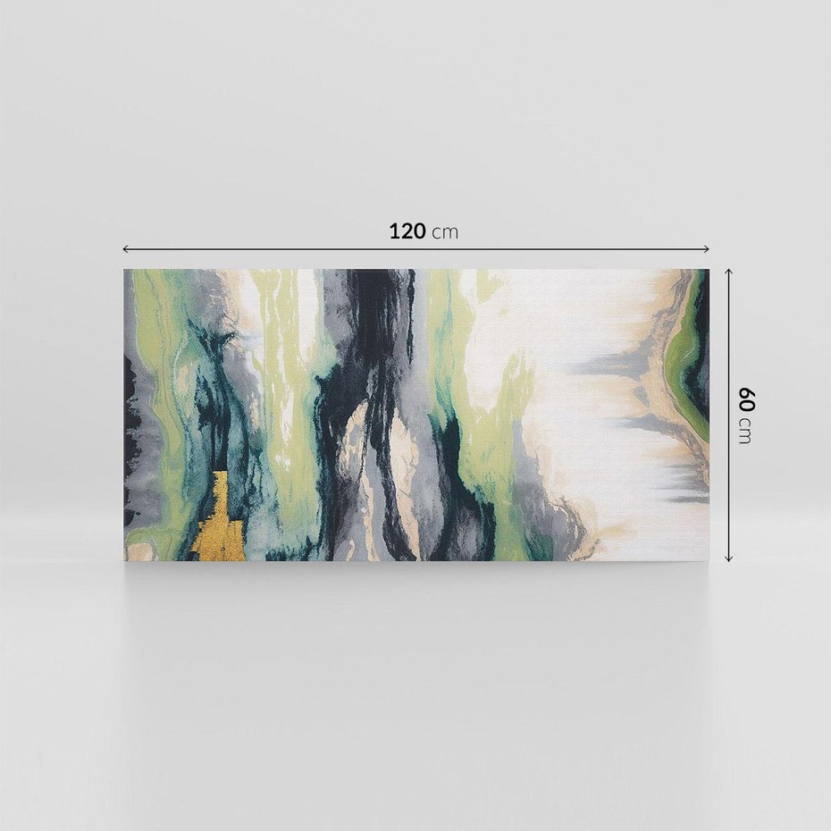 Obraz na płótnie 120x60 - Sfumowane zmysły artysty - rozmyte kolory, zieleń