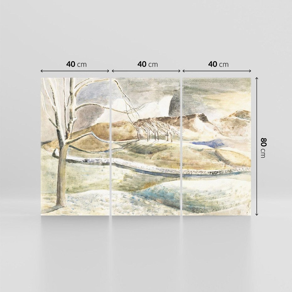 Obraz na płótnie 120x80 - Moonrise over Cleeve Hill (1945), Paul Nash - Reprodukcja - reprodukcja, obraz na płótnie