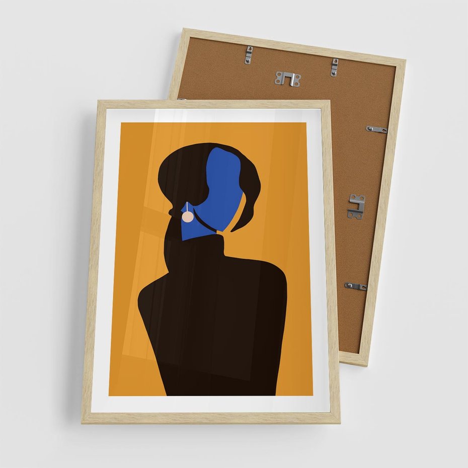 Plakat w ramie 50x70 - Transformacja Form - sztuka nowoczesna, plakat - rama drewno