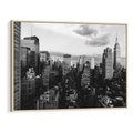 Obraz w ramie 120x80 - Wibracje Miejskiego Życia - miasto, wieżowce - rama drewno