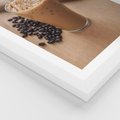 Plakat w ramie 40x50 - Kawa ice coffee: orzeźwiający napój - kawa, ice - rama biała