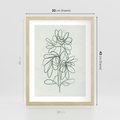 Plakat w ramie 30x40 - Spokojne Poddanie Naturze - zielony plakat, roślinne inspiracje - rama drewno