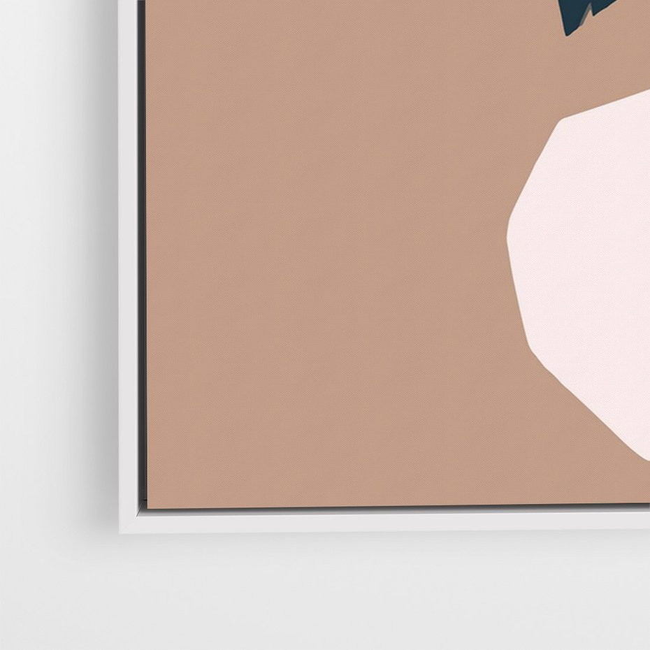 Obraz w ramie 80x120 - Harmonia Boho Ducha - abstrakcyjny obraz, plakat - rama biała