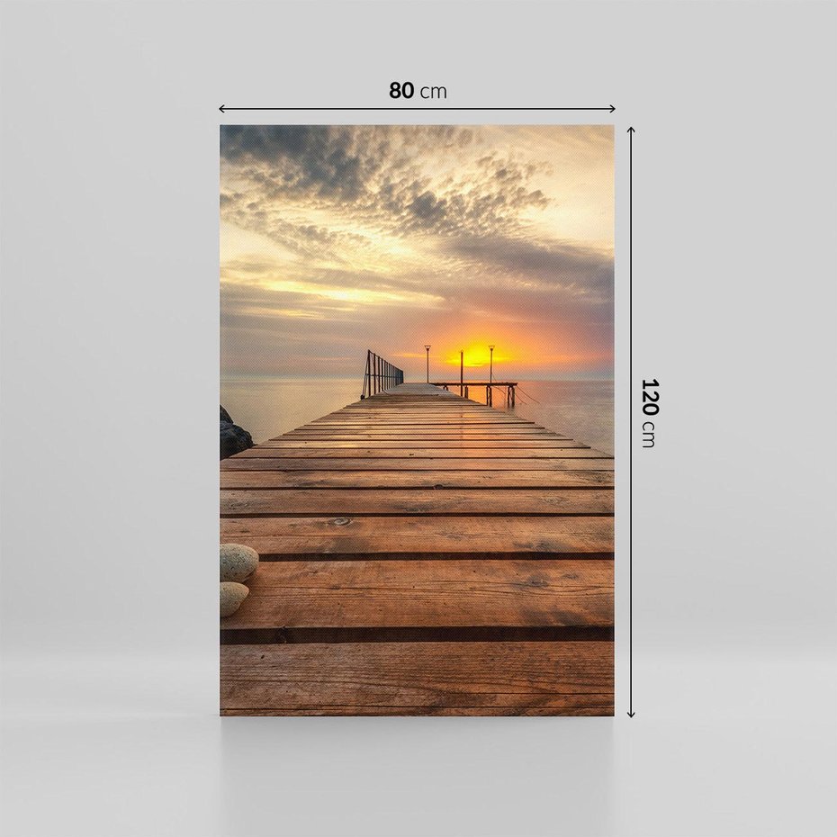 Obraz na płótnie 80x120 - Molo nad bułgarskim morzem - Bułgaria, molo