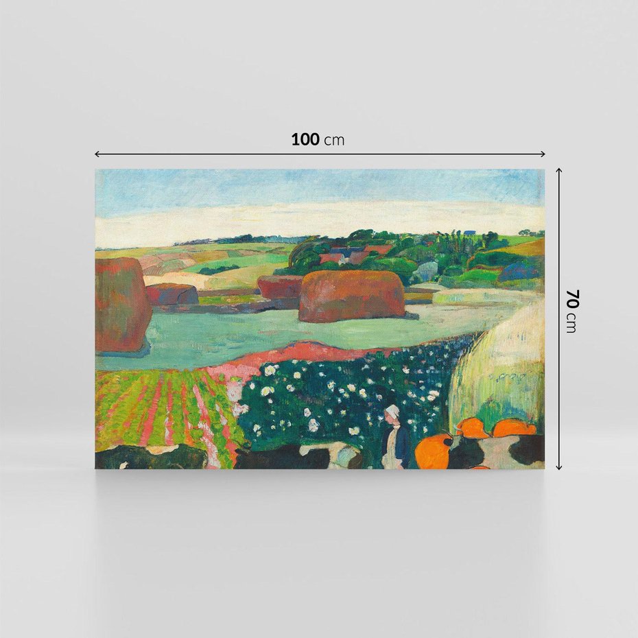 Obraz na płótnie 100x70 - Haystacks in Brittany 1890, Paul Gauguin - Reprodukcja - reprodukcja, obraz na płótnie