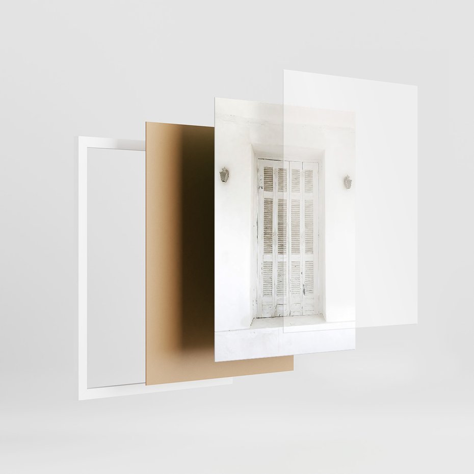 Zestaw obrazy w ramie 50x70 galeria - Turkus, Grecja, schody, okiennice - rama biała