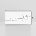 Obraz na płótnie 140x70 - Postać na Łóżku - one line art, szkic