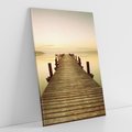 Obraz na płótnie 50x70 - Molo: spacer nad morzem - molo, morze