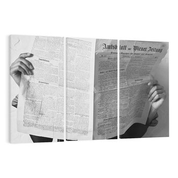 Obraz na płótnie 120x80 - Nowe Wiadomości - retro zdjęcie, czarno białe