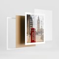 Plakat w ramie 40x50 - Symbol Big Benu - Londyn, budka - rama biała