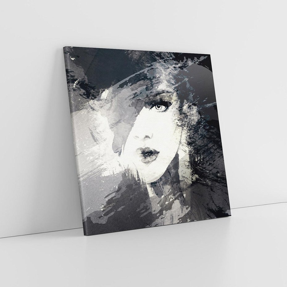 Obraz na płótnie 80x80 - Abstrakcyjna wizja kobiety - abstrakcja, kobieta