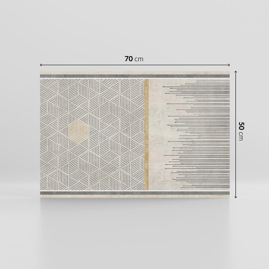 Obraz na płótnie 70x50 - Drobny Print Klasyki - geometryczne linie, styl mid century