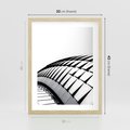 Plakat w ramie 30x40 - Dynamiczne Kształty - architektura, obłe kształty - rama drewno