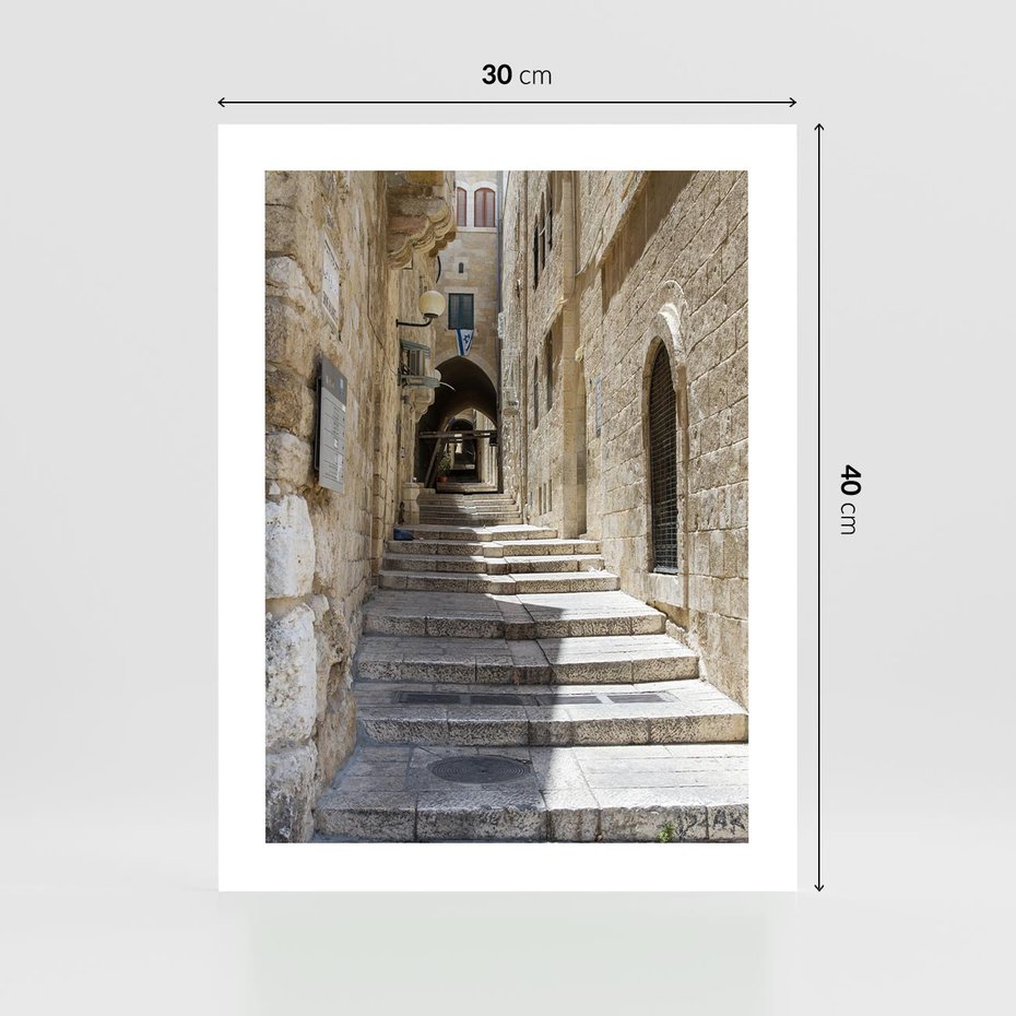 Plakat bez ramy 30x40 - Urok uliczki: perspektywa miasta - uliczka, perspektywa