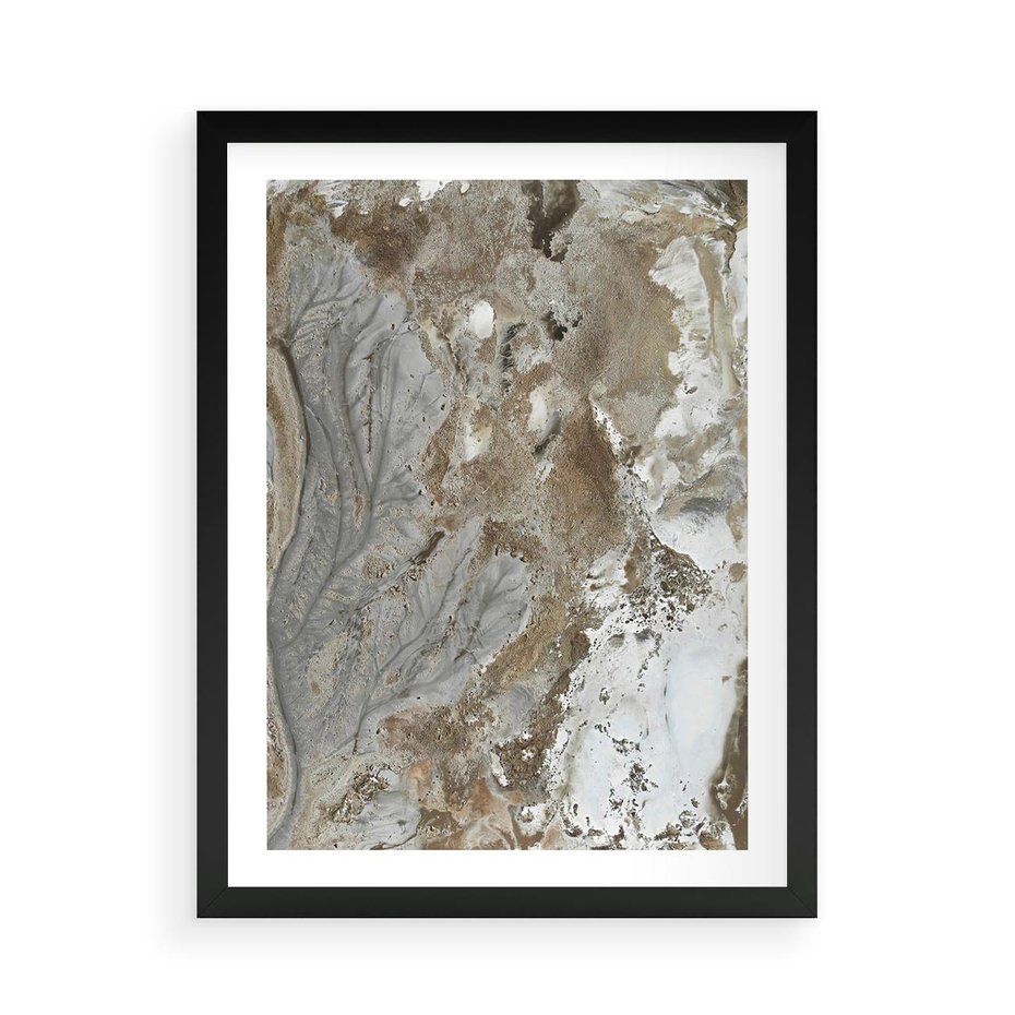 Plakat w ramie 50x70 - Spokój w Beżu - zdjęcie, naturalna tekstura - rama czarna