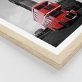 Plakat w ramie 30x40 - Autobusy w tętniącym życiem Londynie - Londyn, autobus - rama drewno