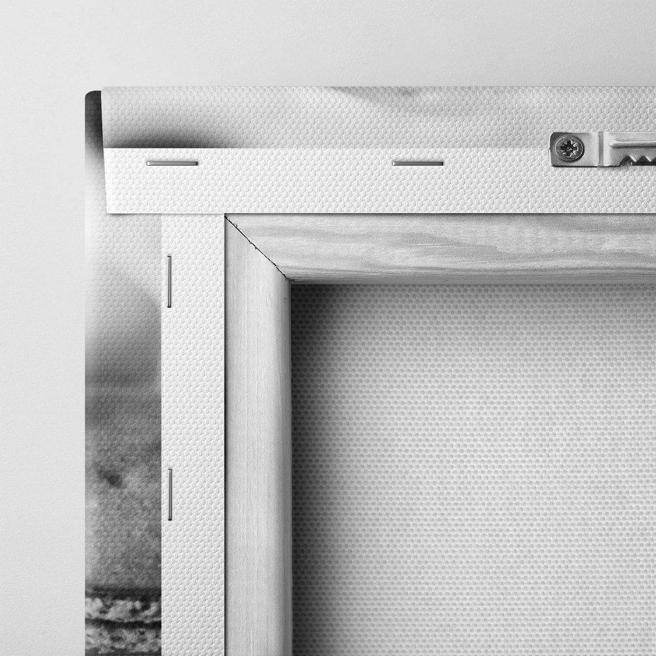 Obraz na płótnie 100x50 - Makaroniki w Szarości - czarno biała fotografia, plakat