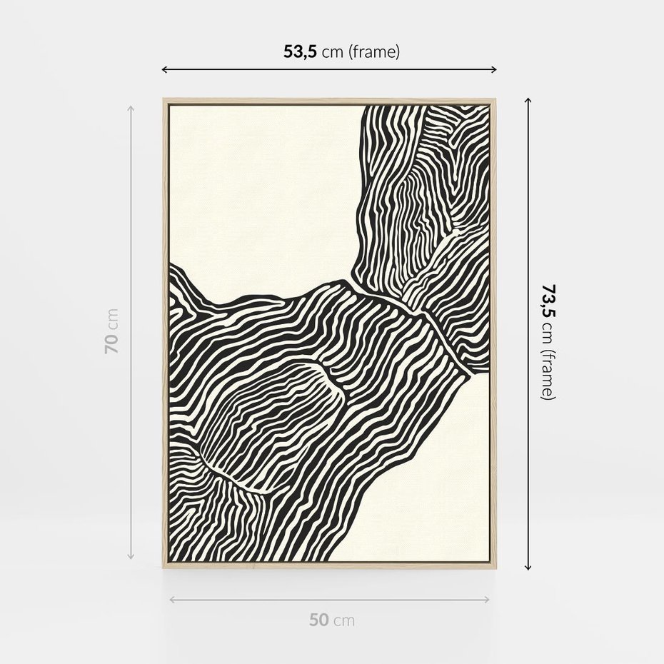 Obraz w ramie 50x70 - Podróżne Impresje - boho plakat, rycina - rama drewno