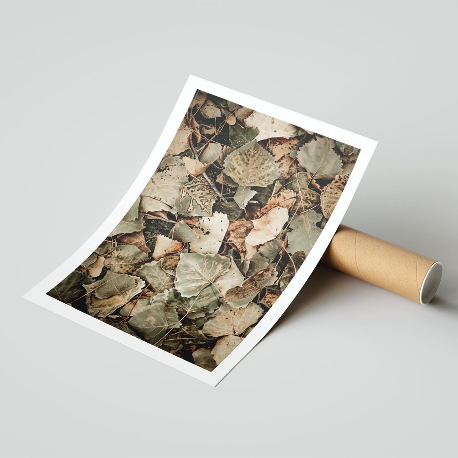 Plakat bez ramy 30x40 - Magia Jesiennych Liści - liście, suche liście