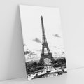 Obraz na płótnie 70x100 - Wieża Eiffla - czarno białe zdjecie, wieża eiffla