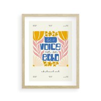 Plakat w ramie 40x50 - Złote Impulsy - typografia, kwiaty - rama drewno