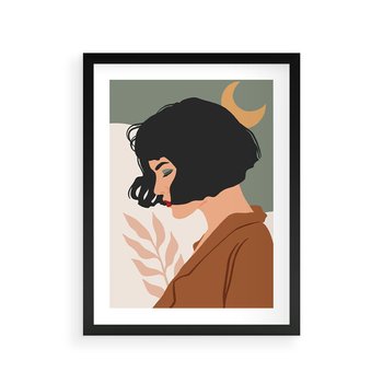 Plakat w ramie 50x70 - Kobieca Pasja - nowoczesny plakat, styl retro - rama czarna