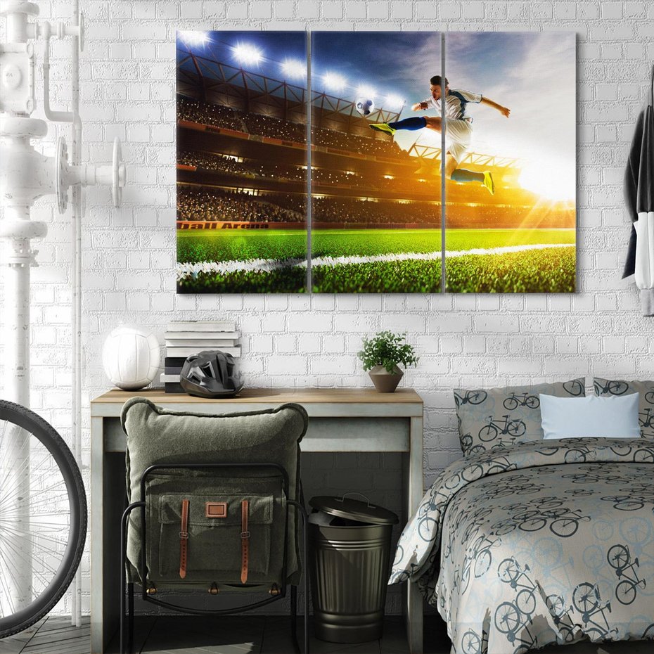 Obraz na płótnie 120x80 - Gol! Magia piłki nożnej - gol, piłka