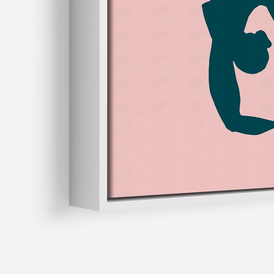 Obraz w ramie 50x70 - Zaklęte Wzory - abstrakcja, kobieca sylwetka - rama biała