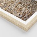 Plakat w ramie 30x40 - Mur z cegieł - surowa elegancja - mur, cegły - rama drewno