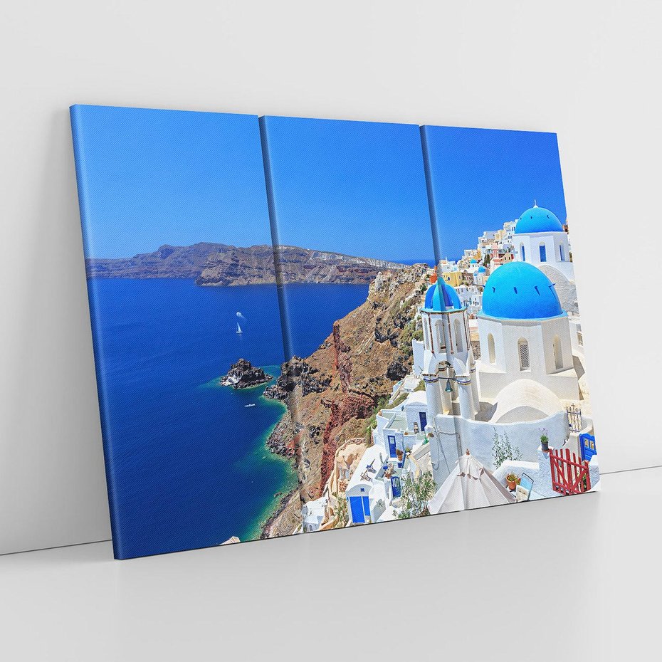 Obraz na płótnie 120x80 - Santorini i Morze Błękitów - Grecja, Santorini