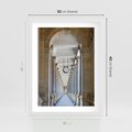 Plakat w ramie 30x40 - Kolumny Czasu - architektura, kolumny - rama biała