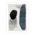 Plakat bez ramy 21x30 - Abstrakcyjna Gra Szarości - abstrakcyjna grafika, akwarela