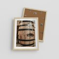 Plakat w ramie 30x40 - Rustykalna Whisky - beczka whiskey, jack daniel's - rama drewno