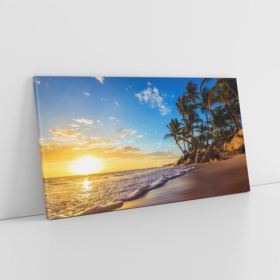 Obraz na płótnie 120x60 - Magia Tropików - zachód słońca,