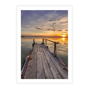 Plakat bez ramy 30x40 - Zachód Słońca na Pomostcie - zachód, słońca